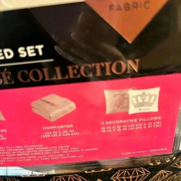 Juicy Couture Home Pink Animal Print King Pillow Shams and Two Accent Pillows - Picture 7 of 9